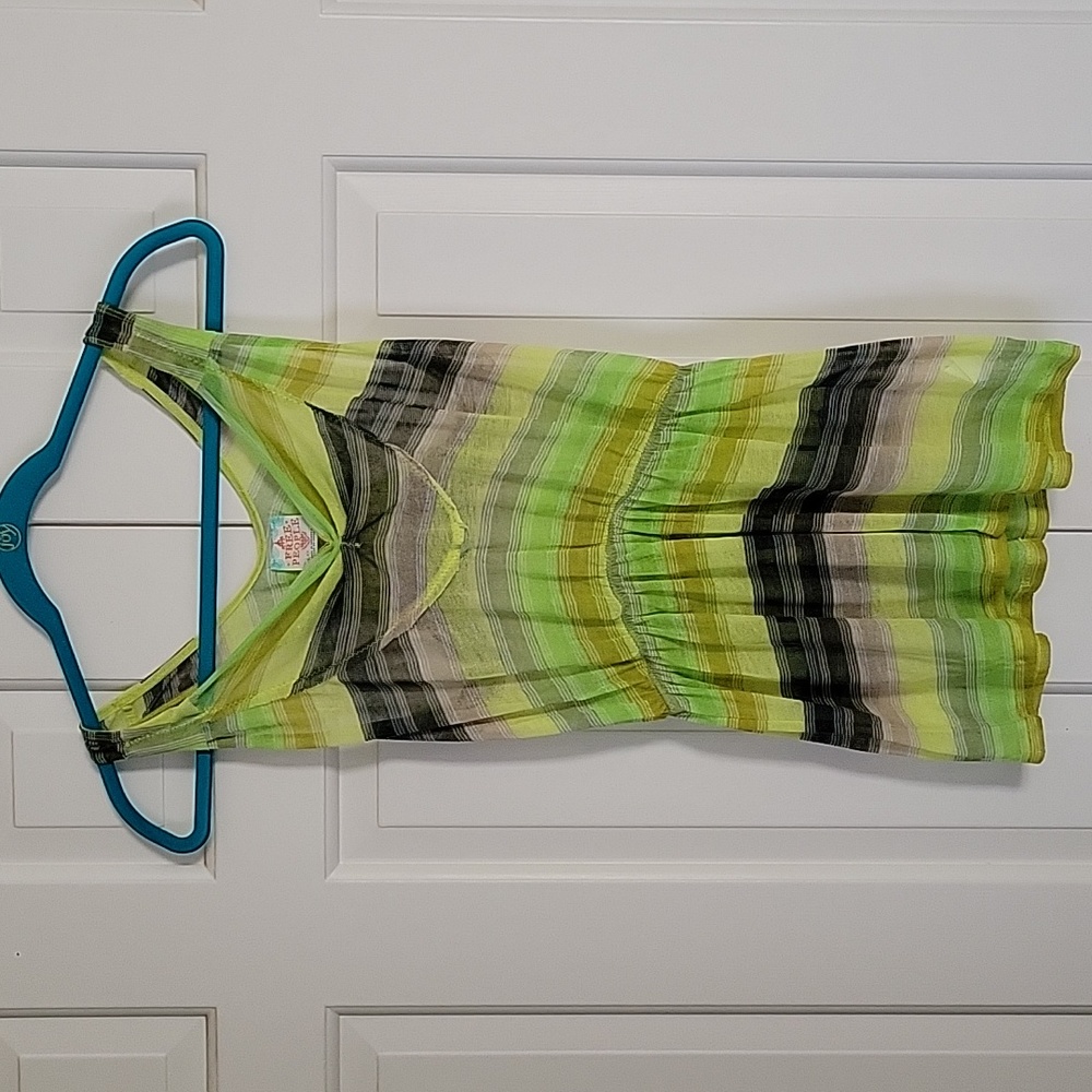 Free People Womens racer back long sheer tank top sz xs Swim Cover Up